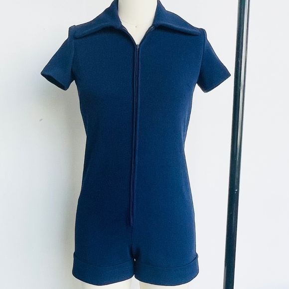 Blue Vintage Romper - Picture 1 of 6